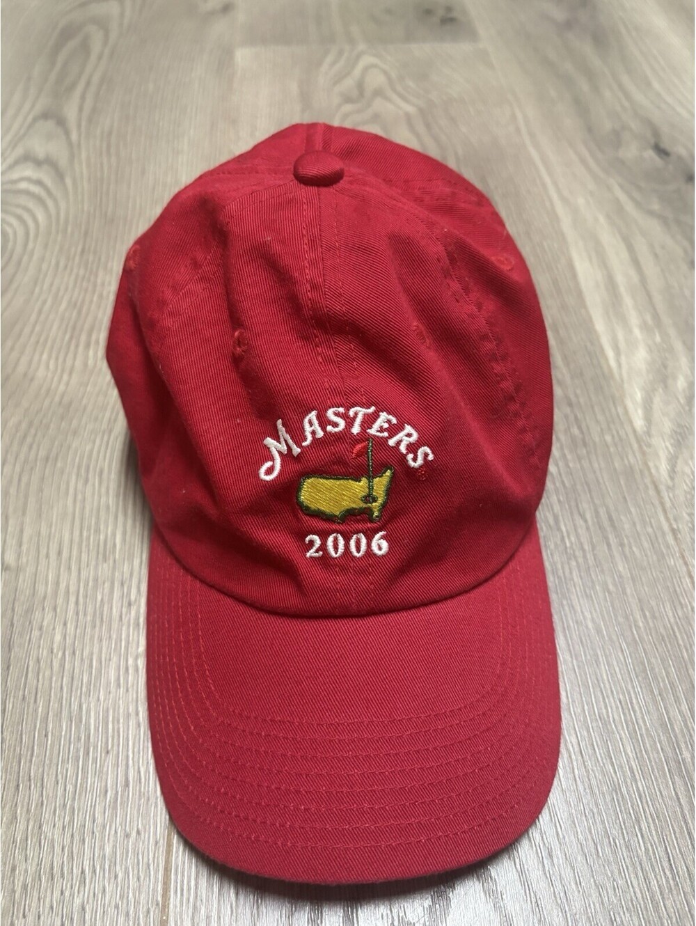 Vintage American Needle THE MASTERS 2006 Red Adjustable Strapback Hat Cap